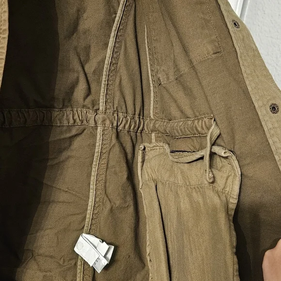 Lucky Brand Women's Green Cargo Military Utility Jacket Size S Button Pockets - Picture 10 of 13